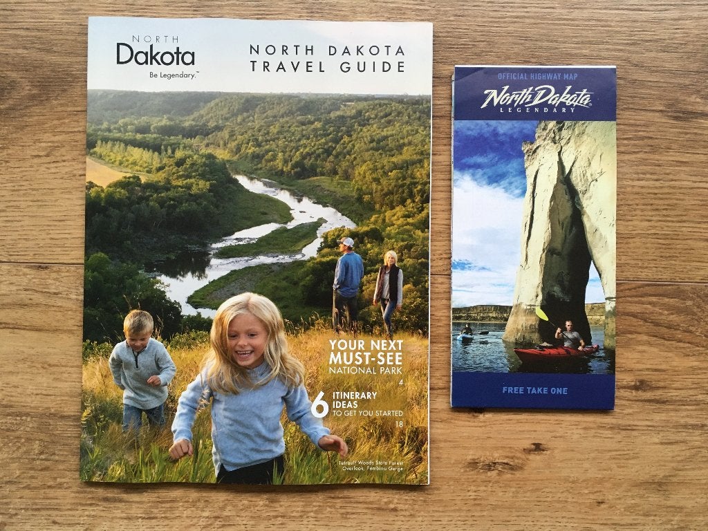Informatie en kaart over Noord Dakota - Amerika, Ophalen of Verzenden, Nieuw, 1800 tot 2000, Landkaart