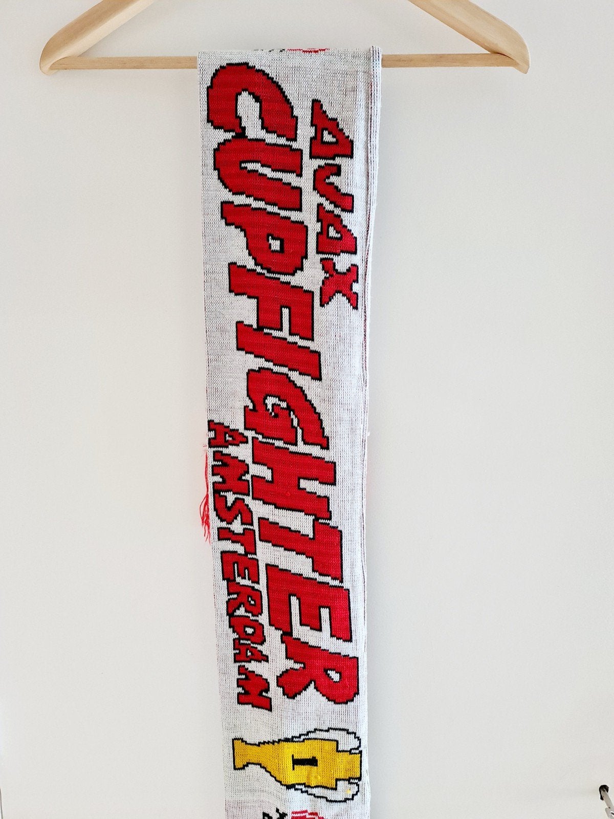 Vintage Ajax Cupfighter Sjaal – Amsterdam (Retro / Jaren '80, Overige maten, Ophalen of Verzenden, Zo goed als nieuw, Ajax