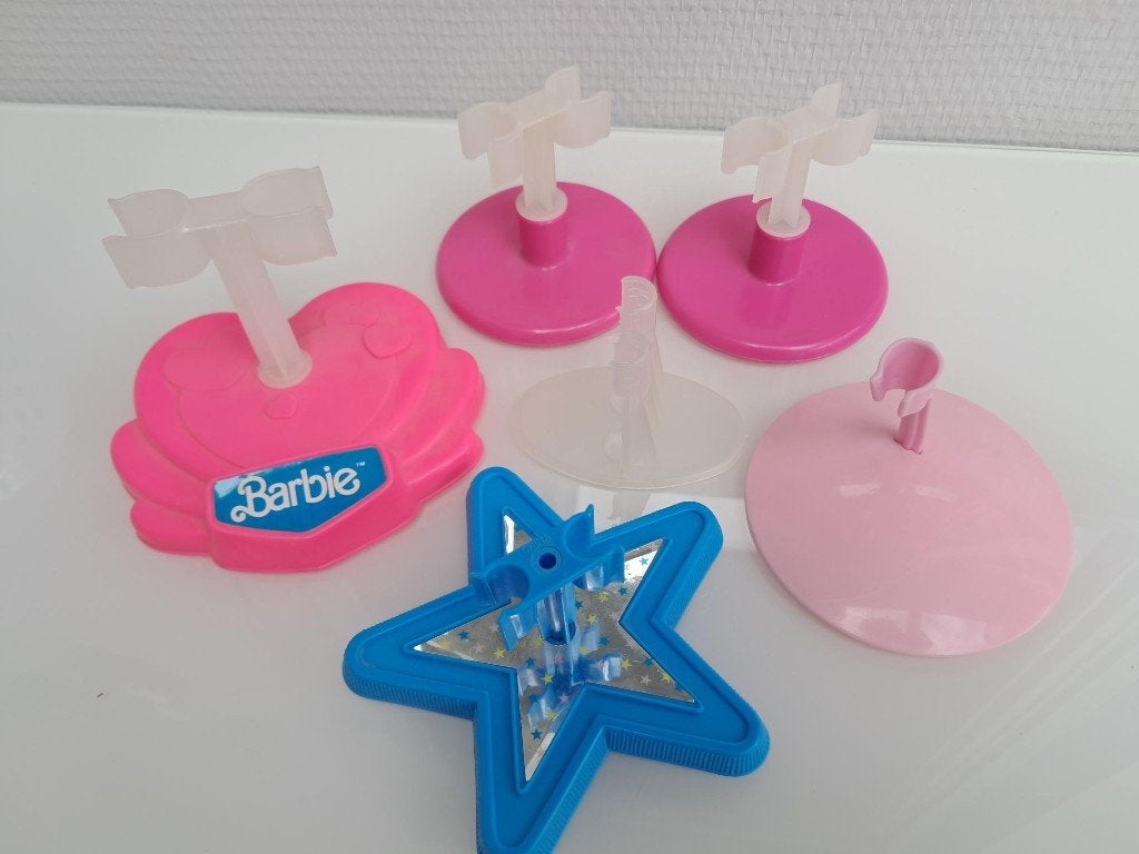 Vintage Mattel Barbie Standaard – Blauwe Ster of Roze Logo, Ophalen of Verzenden, Zo goed als nieuw, Overige typen