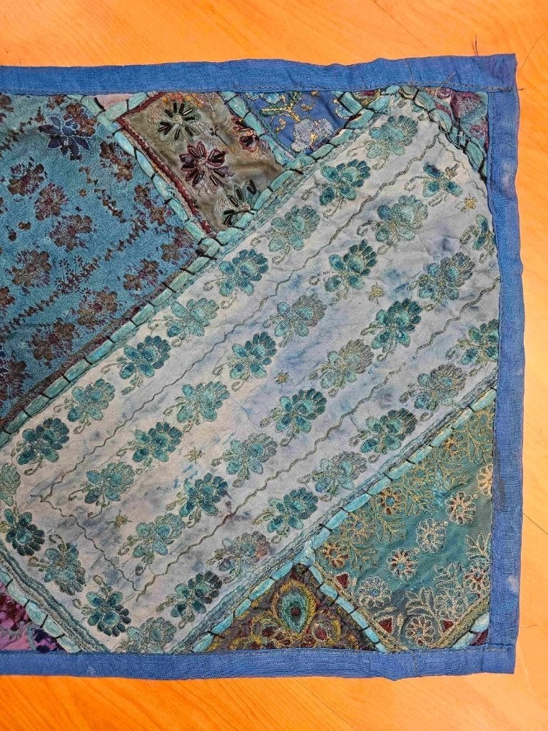 Patchwork kussen 68/42 cm, Paars, Vierkant, Djt@dejuistetoon.eu, Ophalen of Verzenden