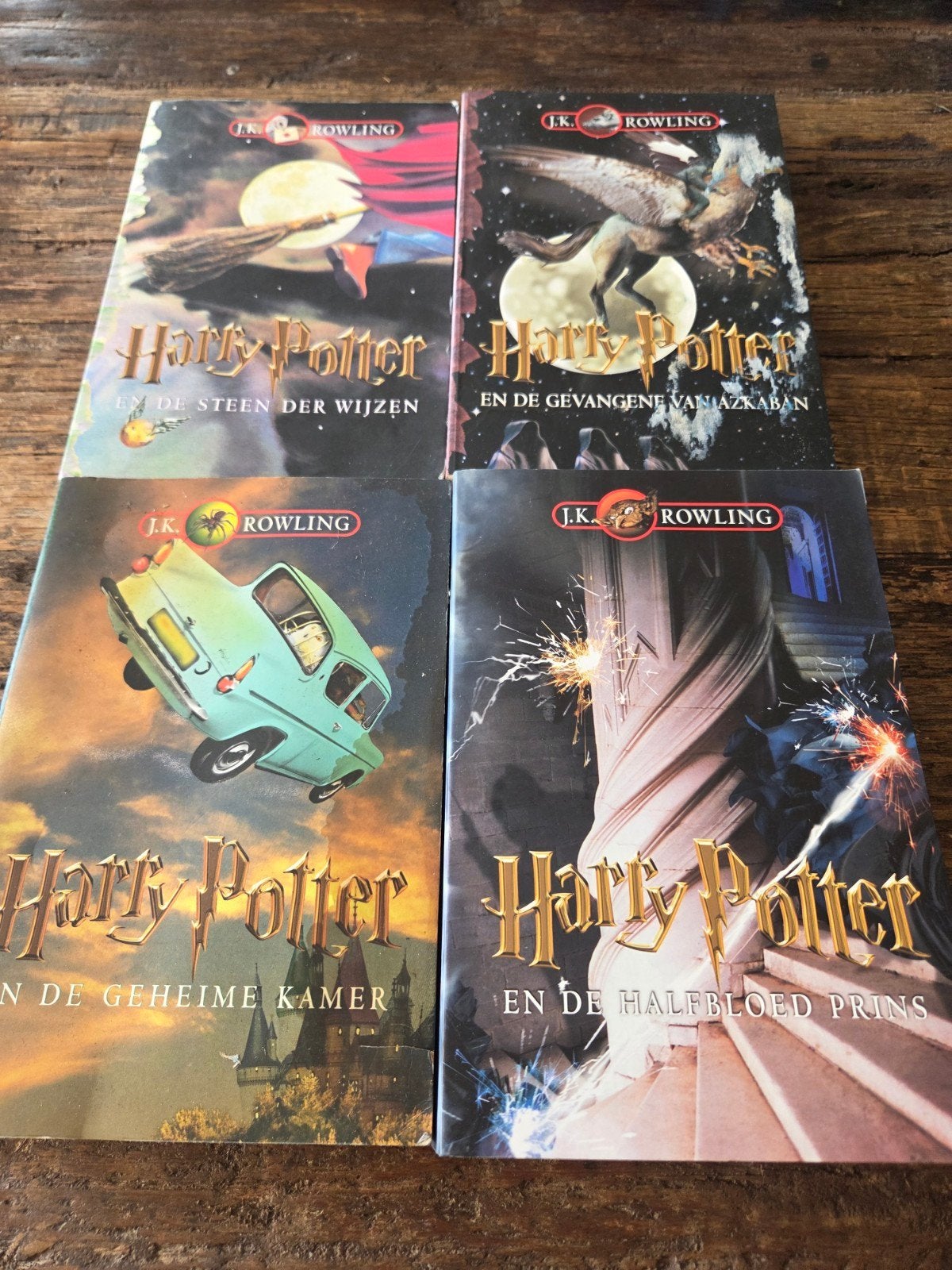 Harry Potter boeken set - 4 delen, zachte kaft, Ophalen of Verzenden