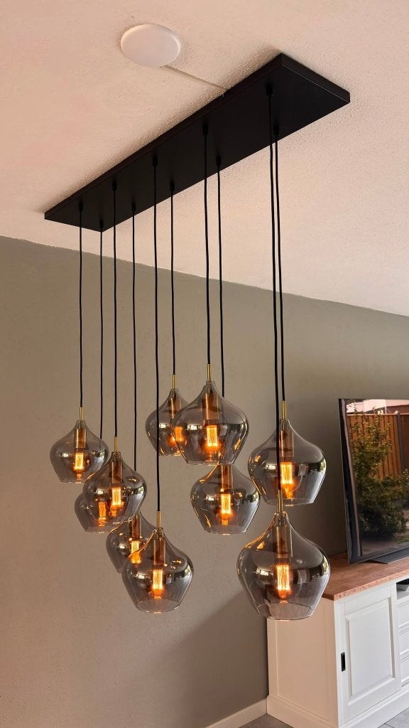 10 lamps Light & Living hanglamp, Ophalen, Zo goed als nieuw, Glas, E27 (groot)