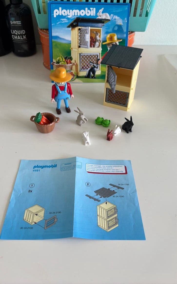 Playmobil konijnen met boer 4491, Ophalen of Verzenden, Zo goed als nieuw