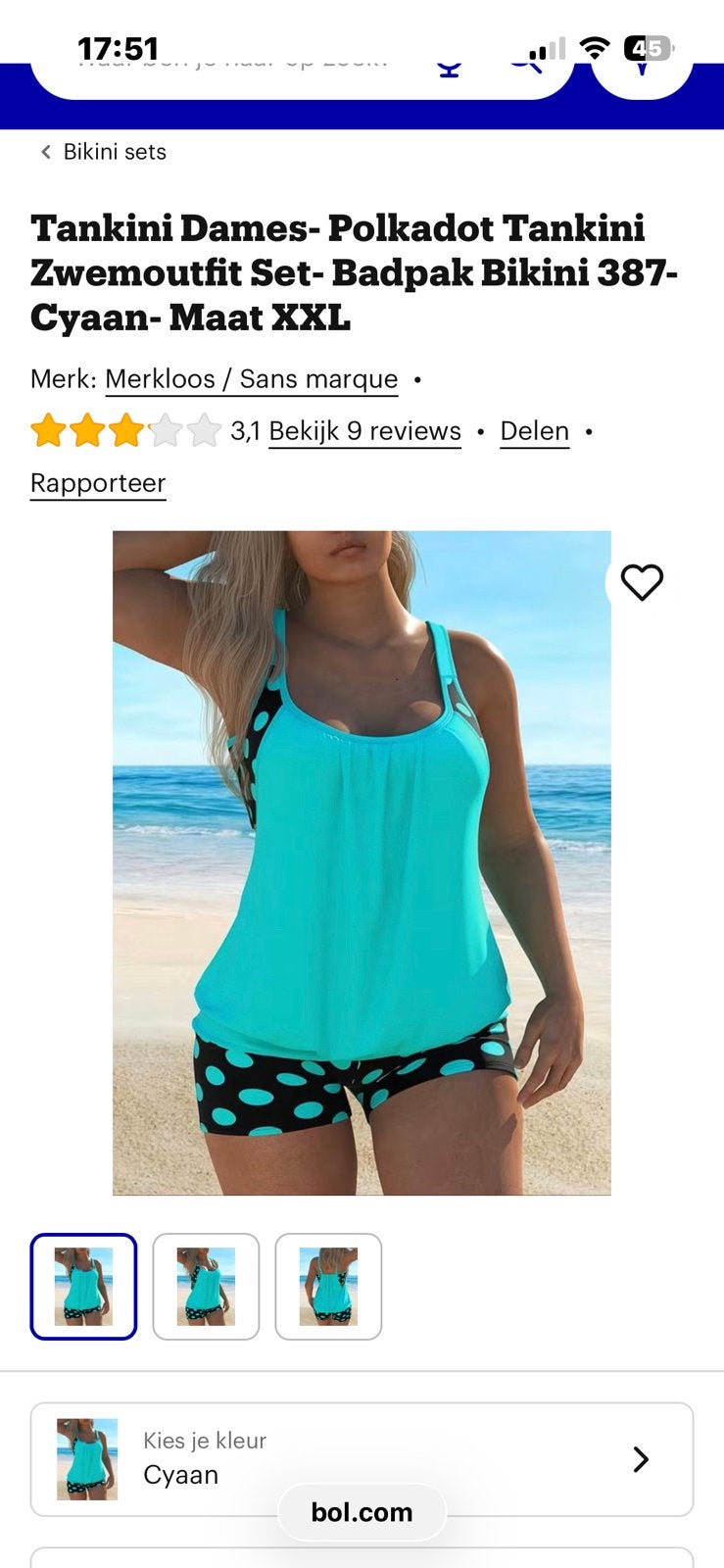 Mooie tankini dames XL nieuw, Kleding | Dames, Ophalen of Verzenden, Nieuw