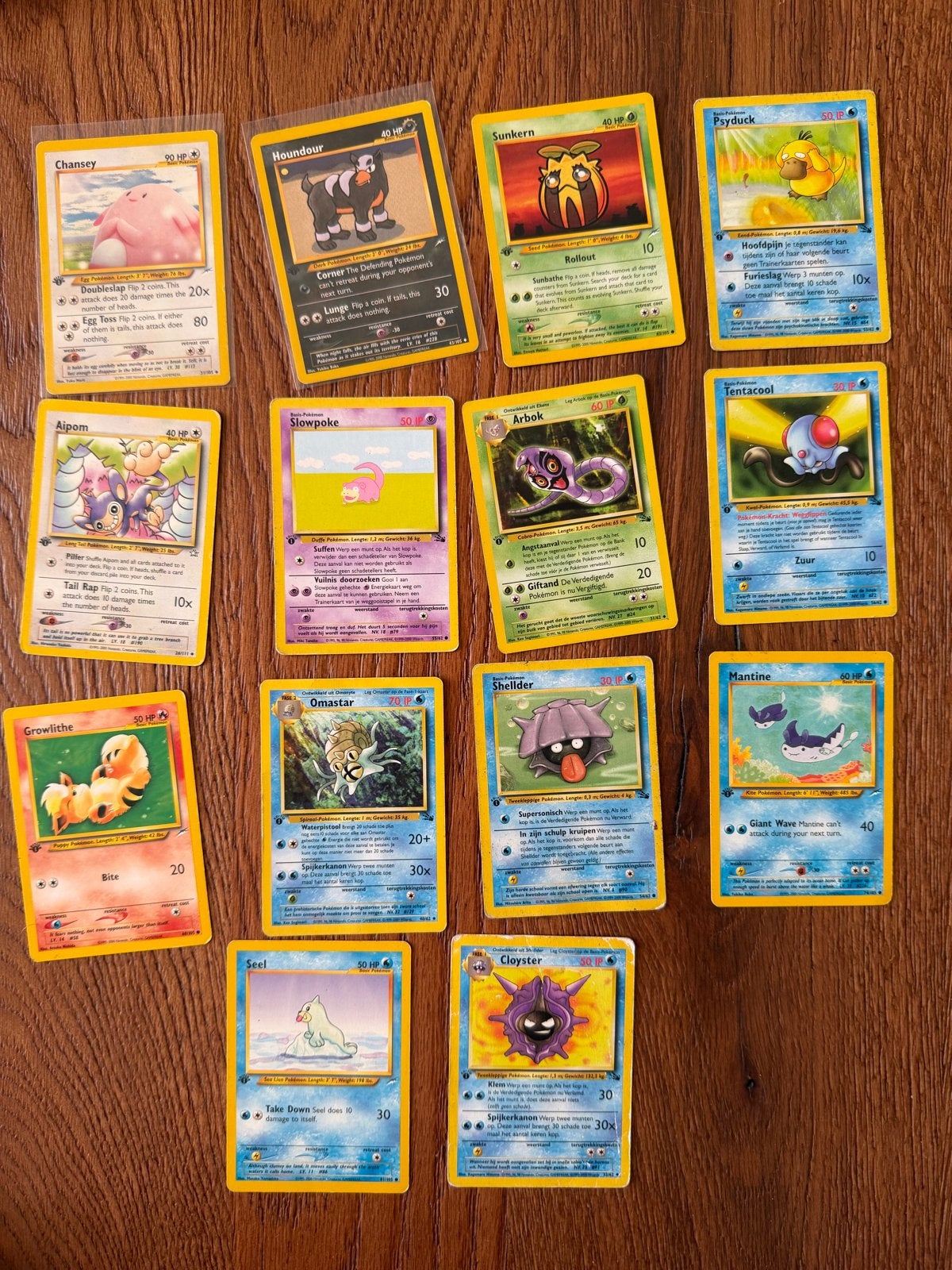 1st Pokémon kaarten - Diverse First Edition Kaarten, Verzenden, Gebruikt, Meerdere kaarten