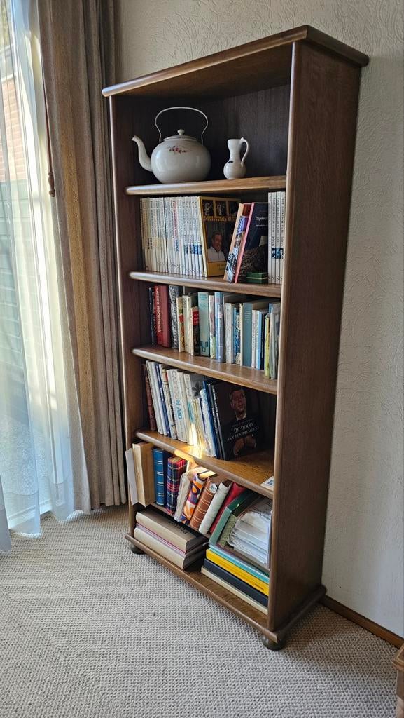 Vintage Retro Eikenhouten Boekenkast, Huis en Inrichting, Kasten | Boekenkasten, Ophalen