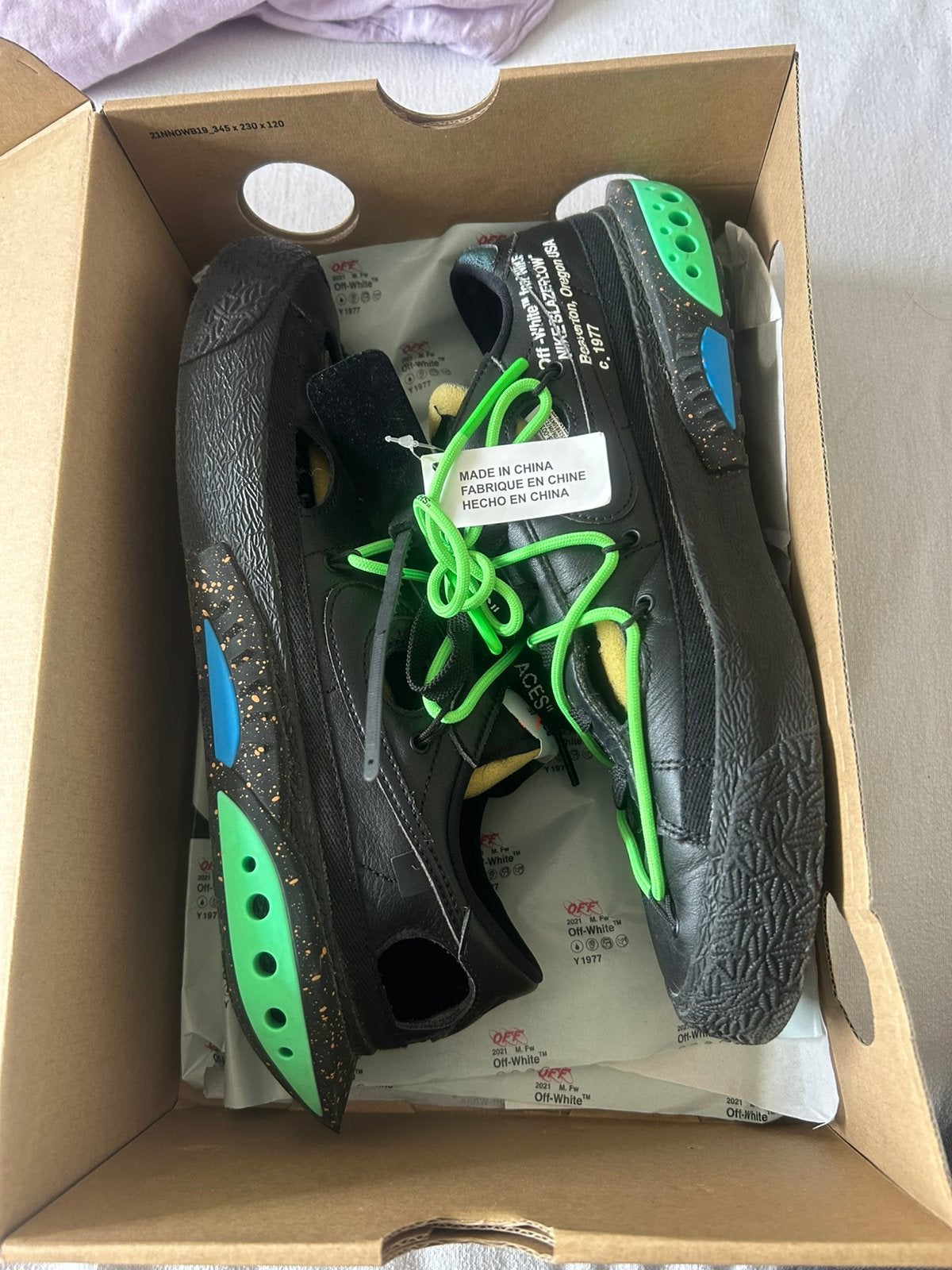 Nike Blaser Low x Off-White 44.5, Kleding | Heren, Schoenen, Ophalen, Zo goed als nieuw, Zwart, Sneakers of Gympen