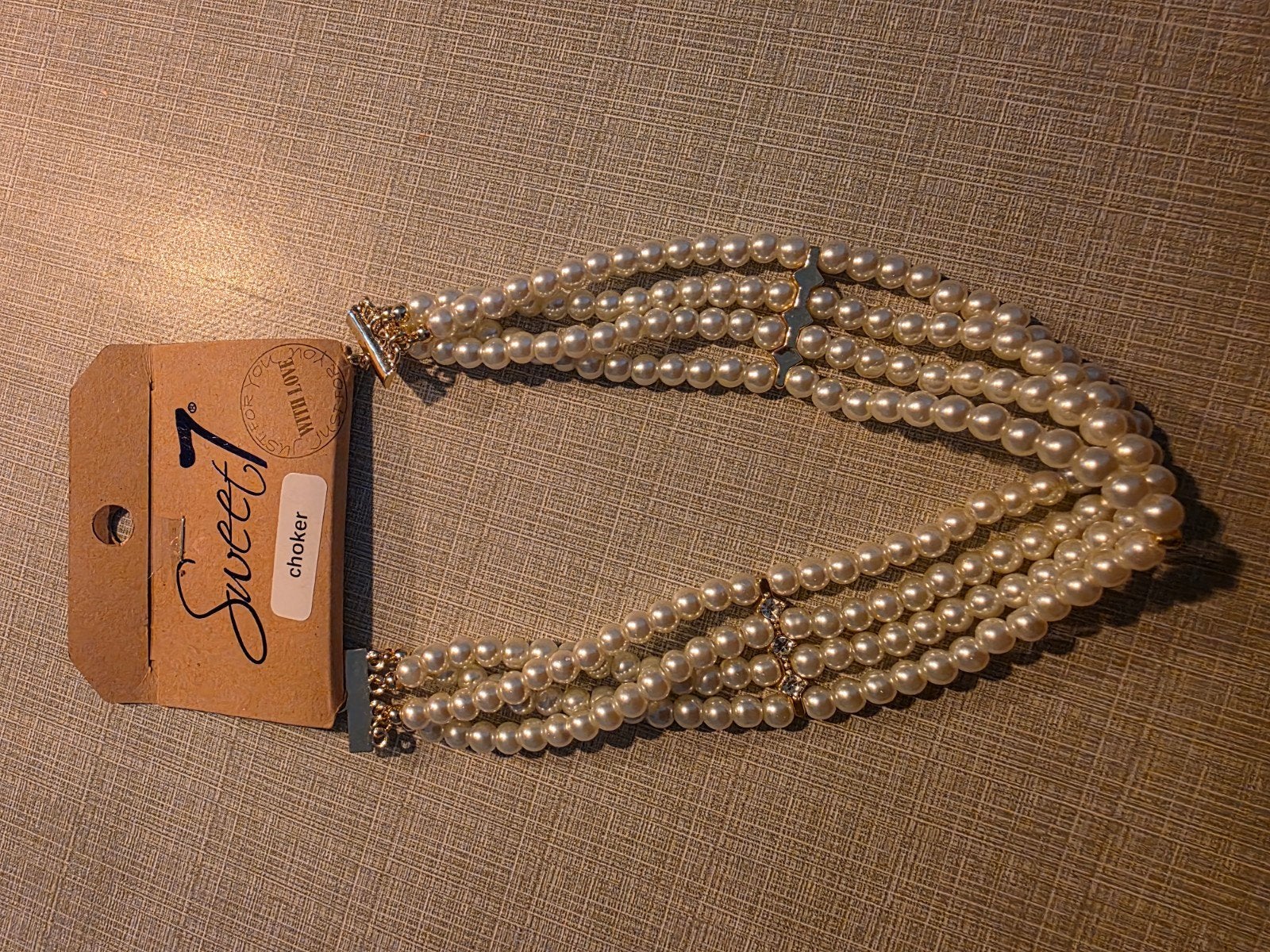 Nieuwe Sweet7 parel choker ketting, Ophalen of Verzenden, Nieuw, Wit, Overige materialen