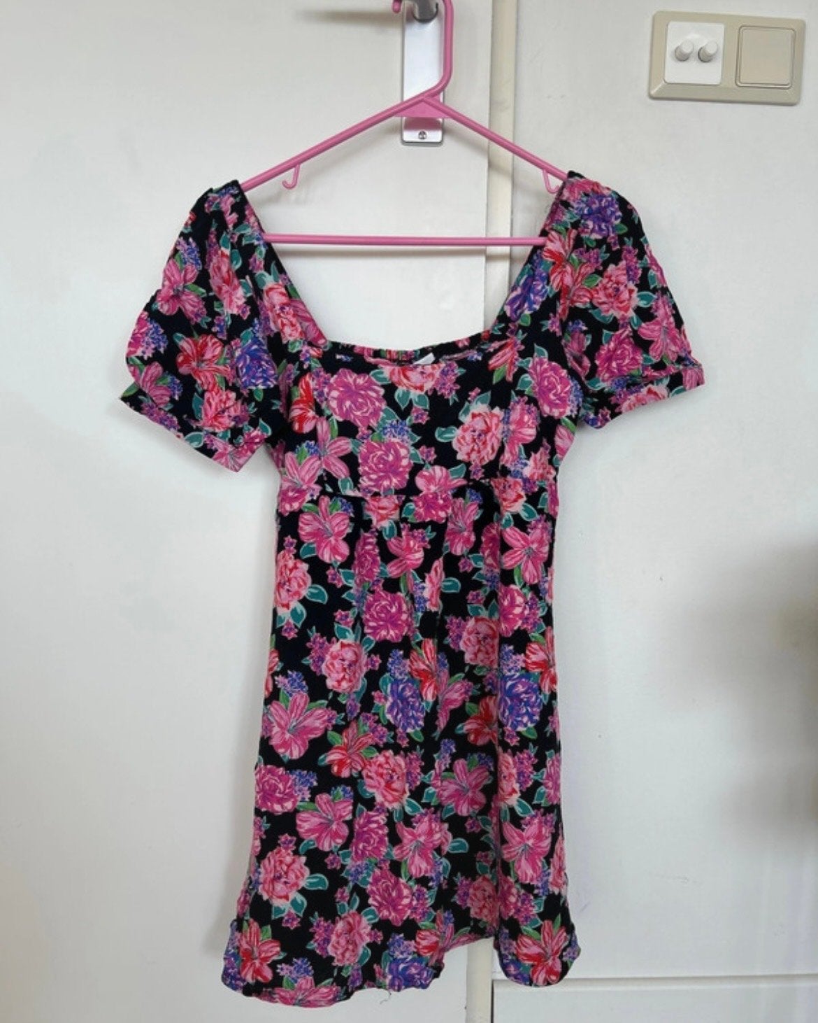 Piazza Italia Zomerjurk met Bloemenprint - Maat S, Meerkleurig, Ophalen of Verzenden, Zo goed als nieuw, Maat 36 (S)