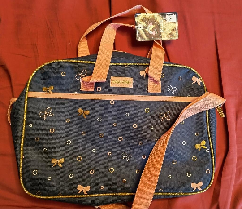 Vrolijke tas met strikjes - Ongebruikt, Sieraden, Tassen en Uiterlijk, Tassen | Damestassen, Ophalen of Verzenden, Nieuw, Blauw