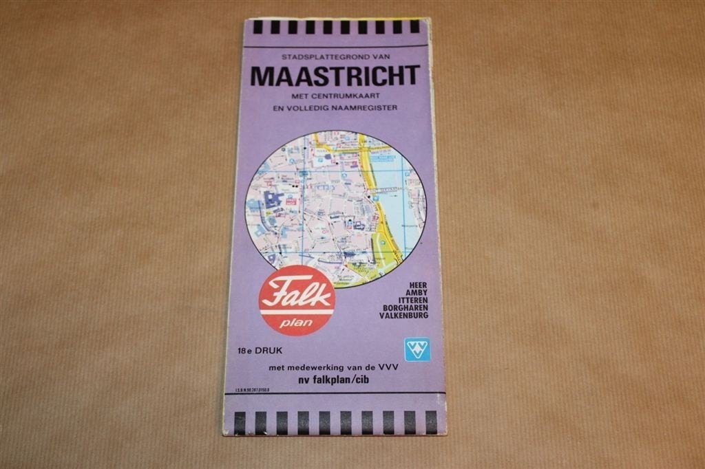 Stadsplattegrond van Maastricht - Falk plan - Circa 1980, Ophalen of Verzenden, 1800 tot 2000, Nederland, Landkaart