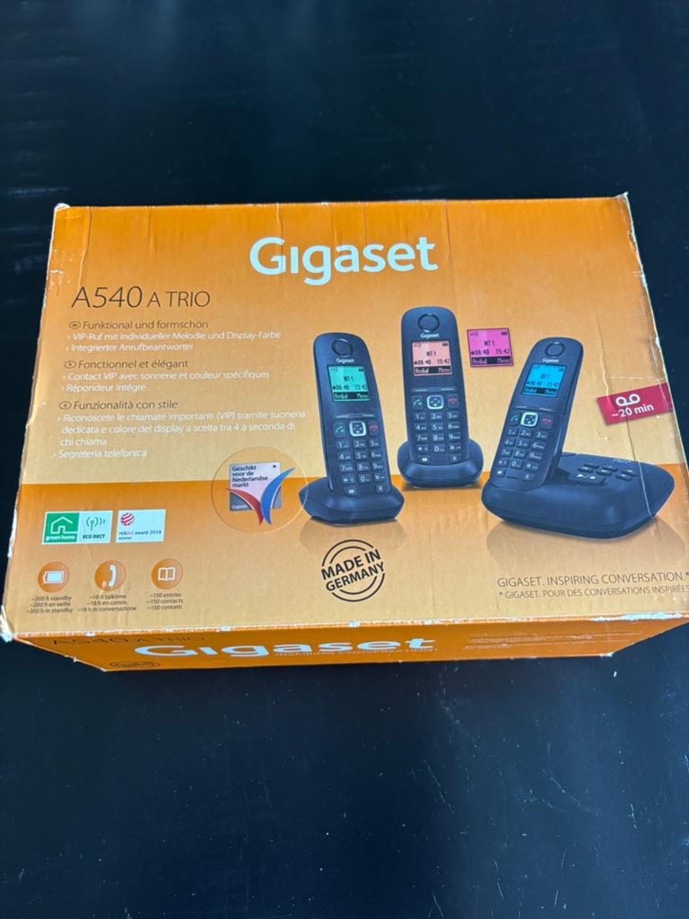 Gigaset A540 Trio, Ophalen of Verzenden, Zo goed als nieuw, 3 handsets