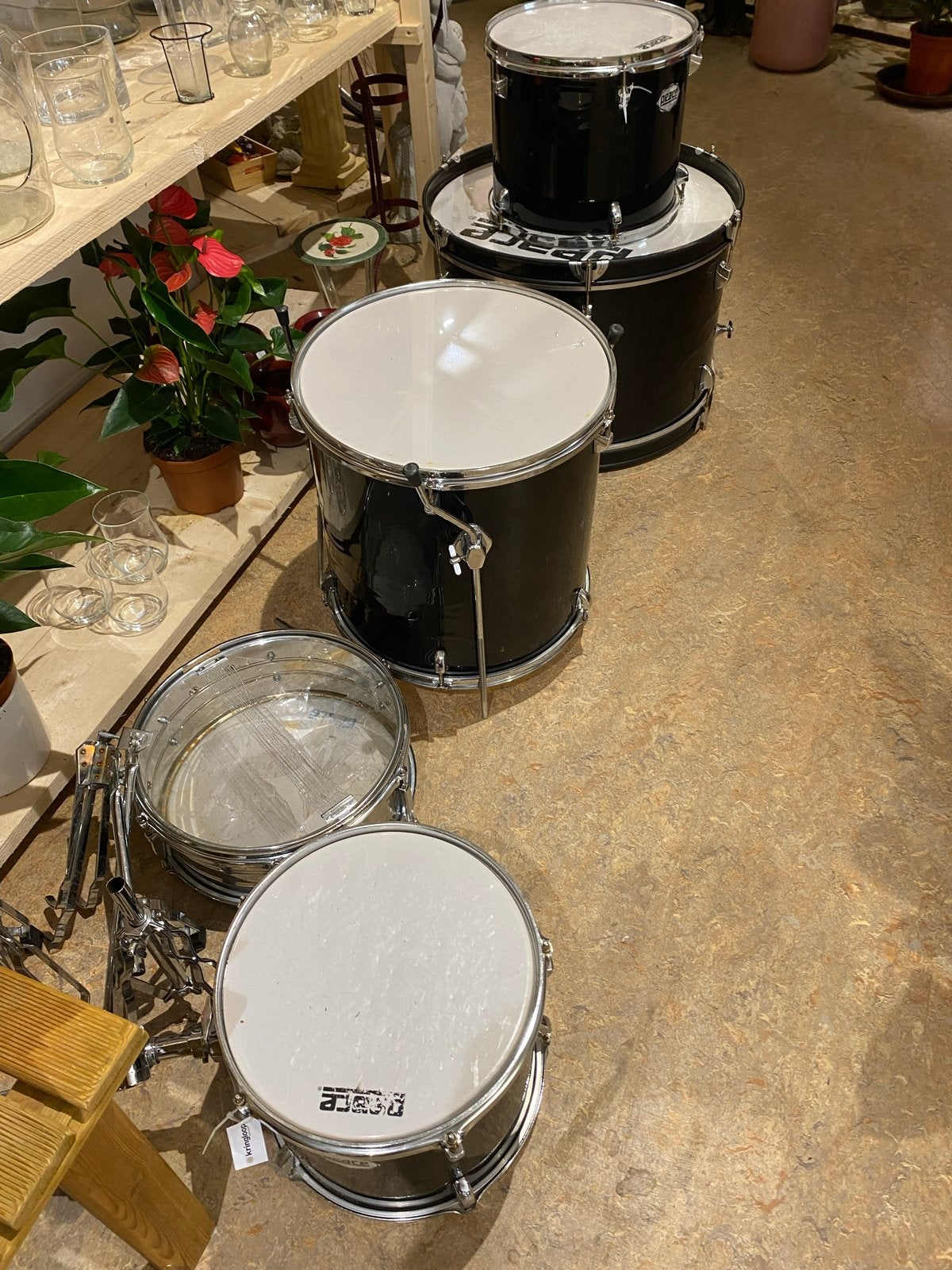Peace Drumstel - Zwart, Compleet met Bassdrum en Toms, Muziek en Instrumenten, Drumstellen en Slagwerk, Ophalen, Gebruikt, Overige merken