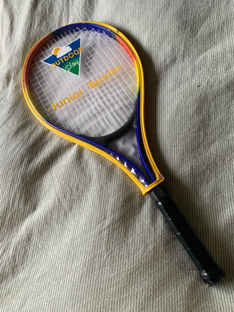 Vintage Outdoor Play Junior Tennis Racket met hoes, Ophalen of Verzenden, Zo goed als nieuw, Overige typen