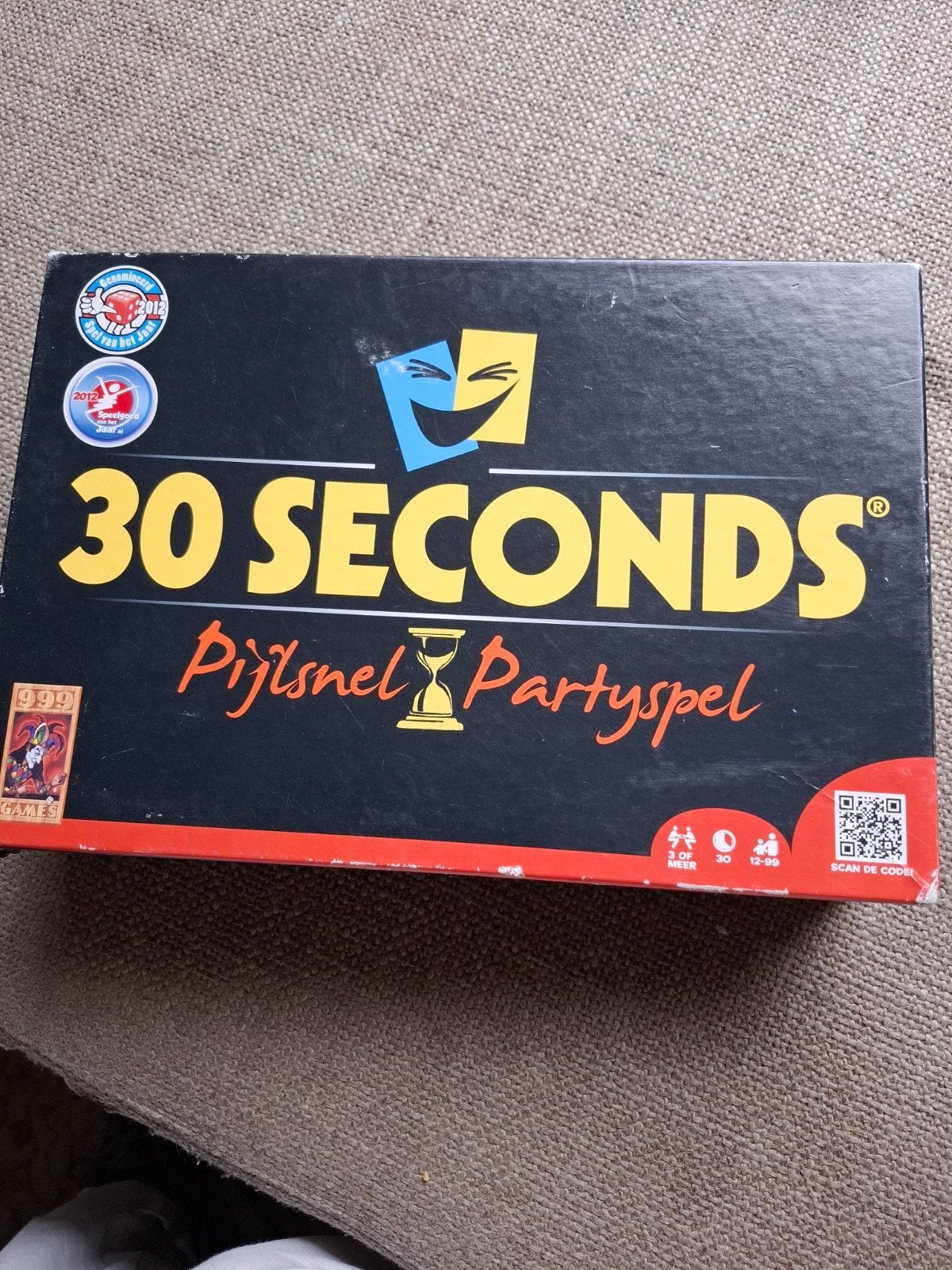 Gezelschaps spel 30 seconds partyspel 999 games, Drie of vier spelers, Ophalen of Verzenden, Gebruikt, 999 Games
