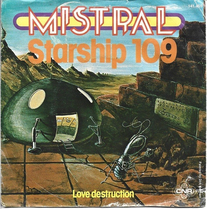 Mistral - Starship 109 / Love Destruction, Cd's en Dvd's, Gebruikt, Verzenden, Overige genres, 7 inch