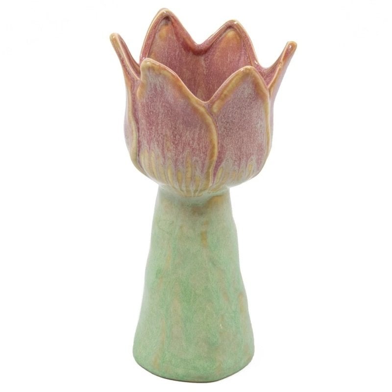 Aardewerk object vaas tulp paars - lente - Holland, Kwastje-over-Kastje, Nieuw, Ophalen of Verzenden, Kwastjeoverkastje@gmail.com