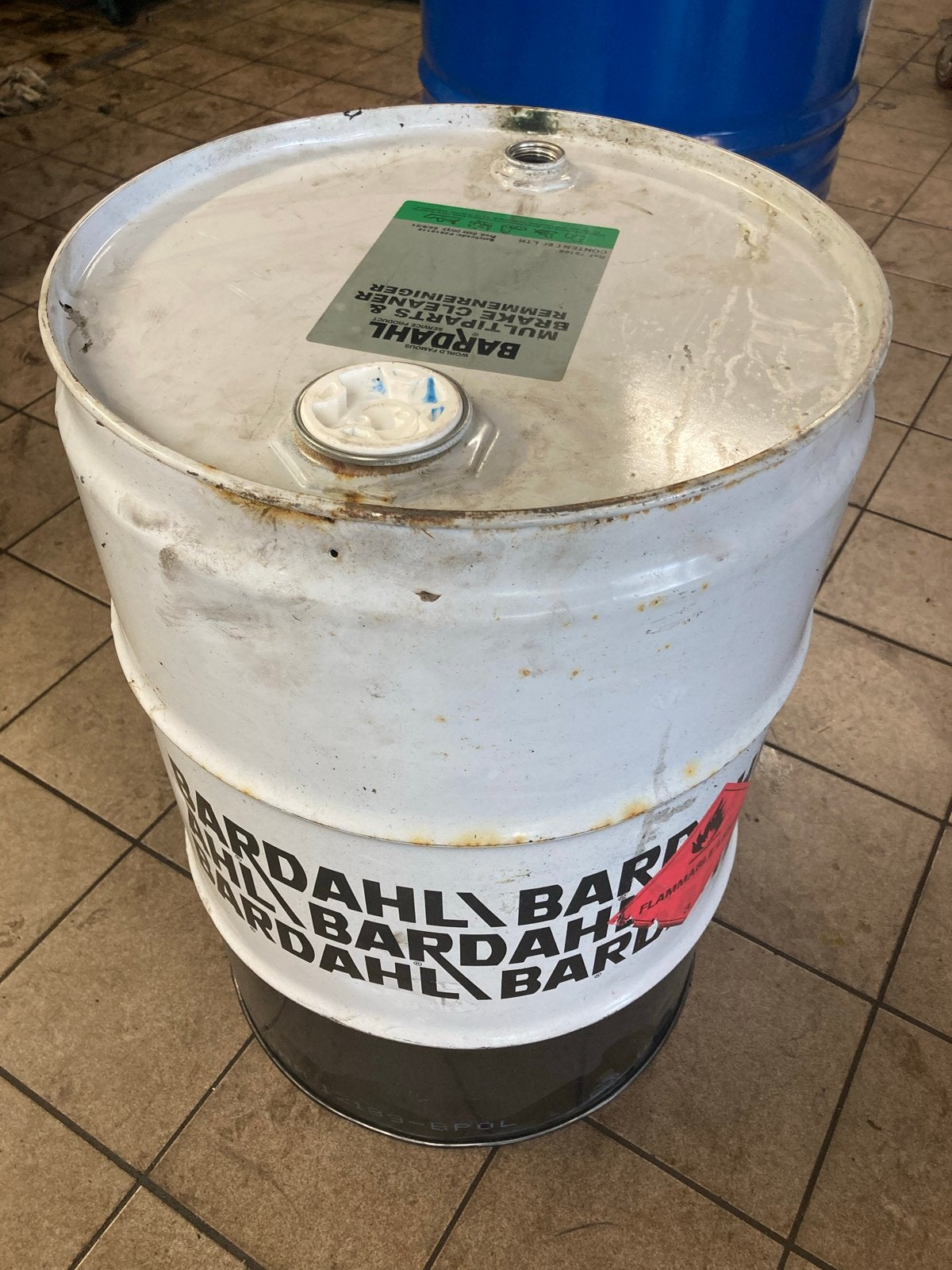60 liter vat 🛢️, Ophalen, Gebruikt, Metaal, Wit