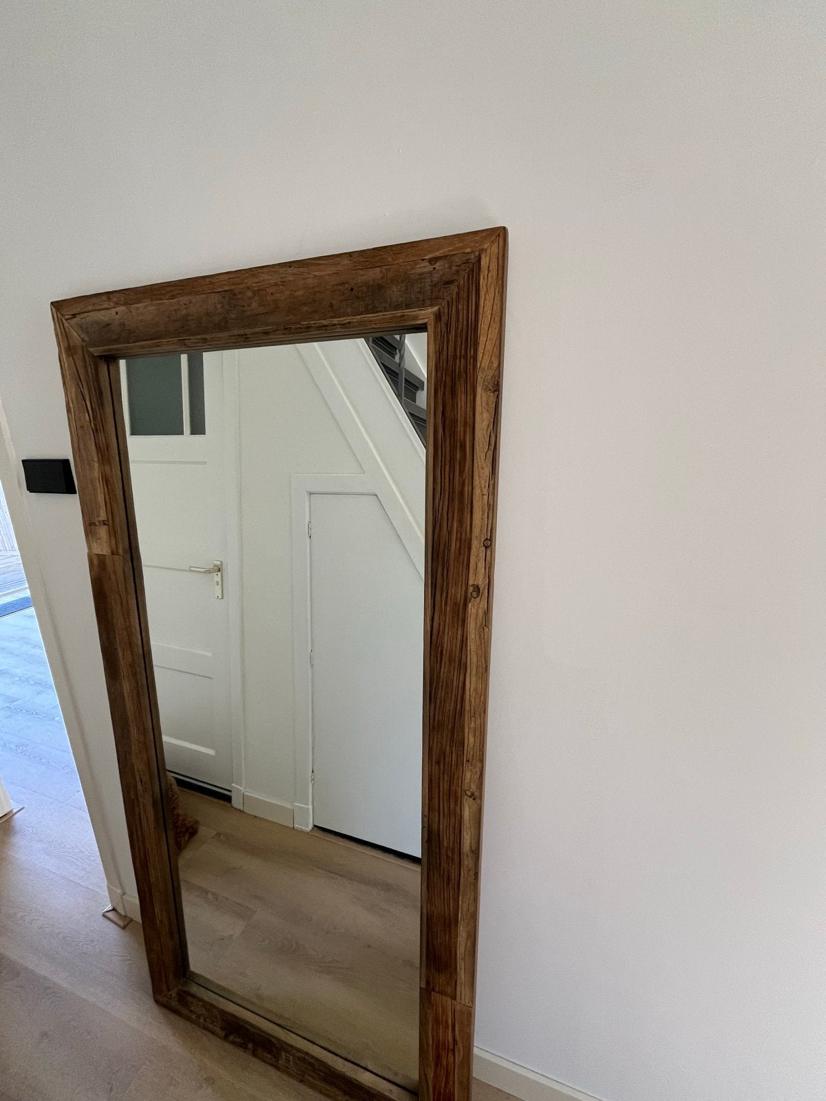 Riviera Maison spiegel met houten lijst, Huis en Inrichting, Woonaccessoires | Spiegels, Ophalen, Zo goed als nieuw, 75 tot 100 cm