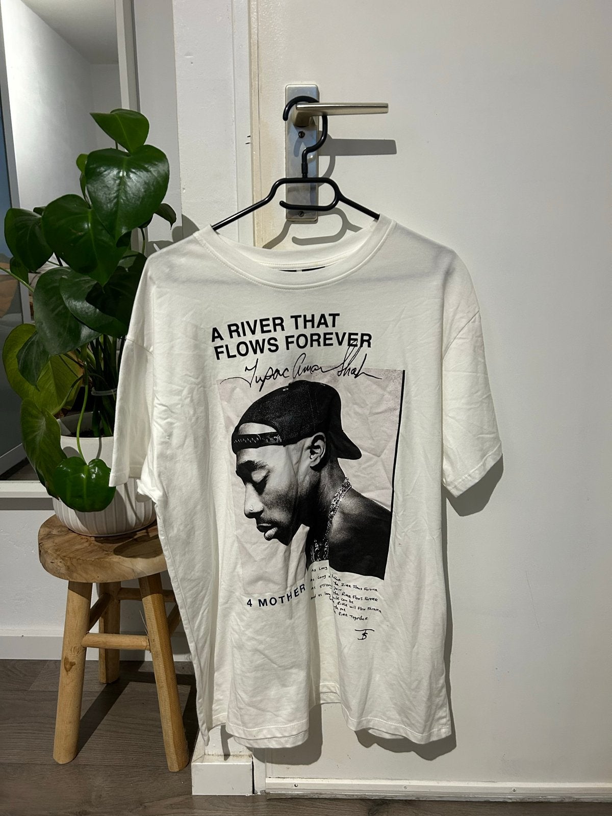 Berskha Tupac T-shirt - Wit, Maat XS oversized, Wit, Nieuw, Ophalen of Verzenden, Korte mouw