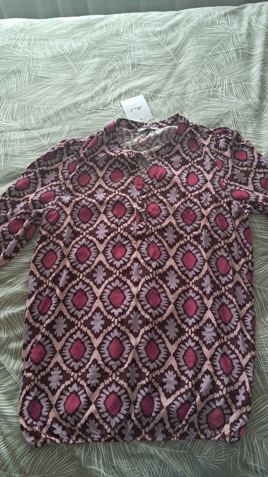 Nieuwe Mis Etam blouse valt als een maat 44, Paars, Maat 42/44 (L), Nieuw, Ophalen of Verzenden