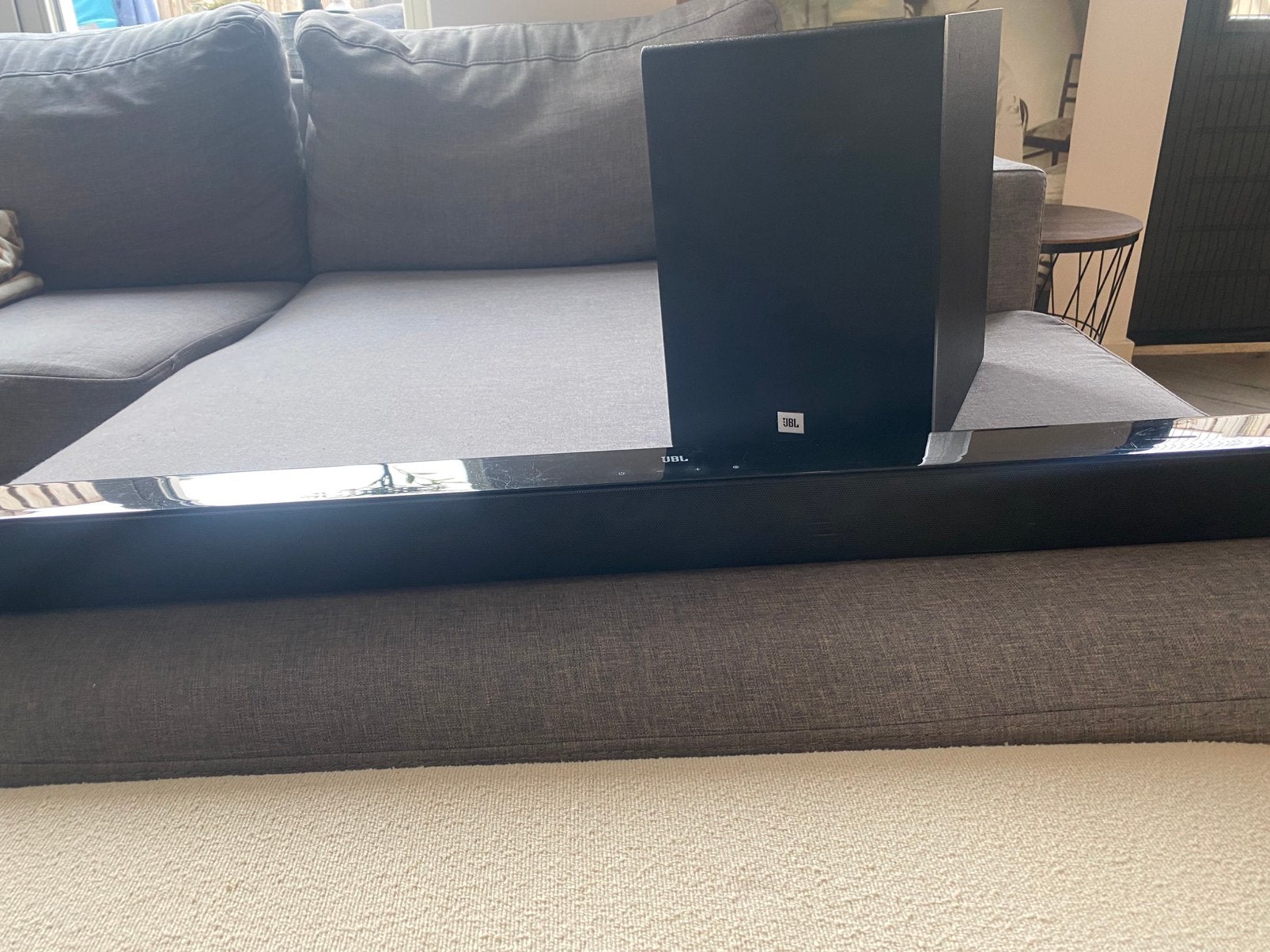 JBL 2.1CH Soundbar met draadloze subwoofer en afstandsbed., Audio, Tv en Foto, Ophalen of Verzenden, Zo goed als nieuw
