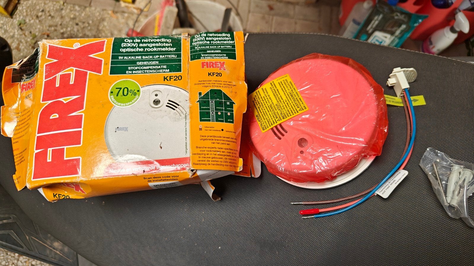 2 stuks Firex KF20 Optische Rookmelder en Back-up Batterij, Ophalen, Nieuw, Detector, Sensor of Melder, Rook