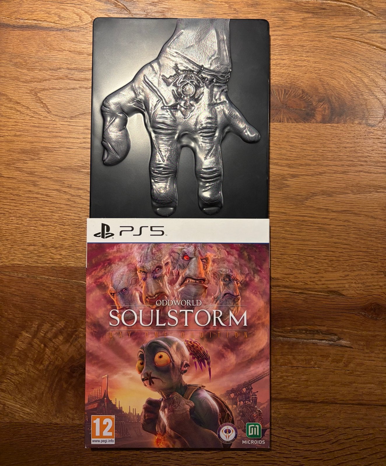 Oddworld Soulstorm Day One Edition PS5 met Steelbook, 1 speler, Ophalen of Verzenden, Zo goed als nieuw, Platform