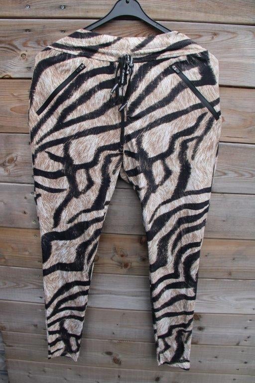 Tregging bruin/ zwart My Pashion mt M Travelstof Vaste prijs, Kleding | Dames, Maat 38/40 (M), Verzenden, Zwart, Zo goed als nieuw