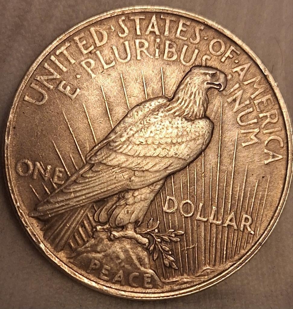 1924 Amerikaanse Peace Dollar - Zilveren Munt, Verzenden, Noord-Amerika, Losse munt, Zilver