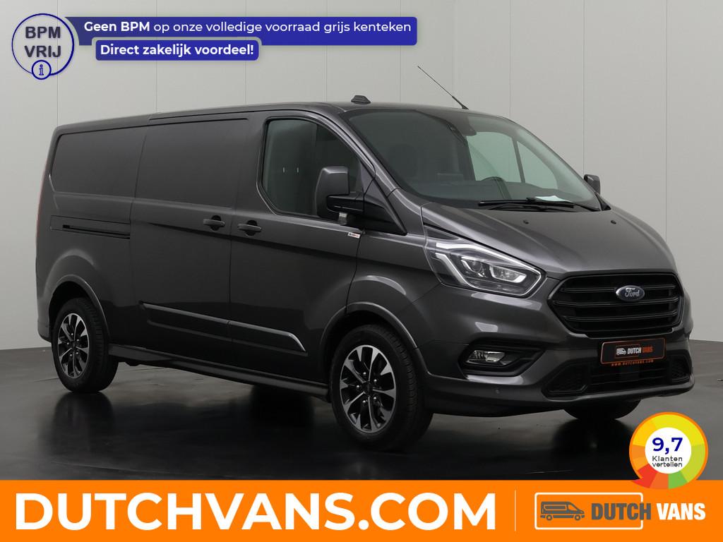 Ford Transit Custom 2.0TDCI 185PK Lang Sport | 2800Kg Trekha, Auto's, LED verlichting, Gebruikt, Zwart, 2800 kg