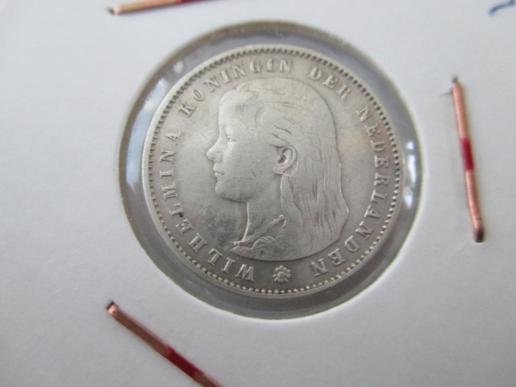 Kwartje 1894, Zilver, 25 cent, Ophalen of Verzenden, Koningin Wilhelmina