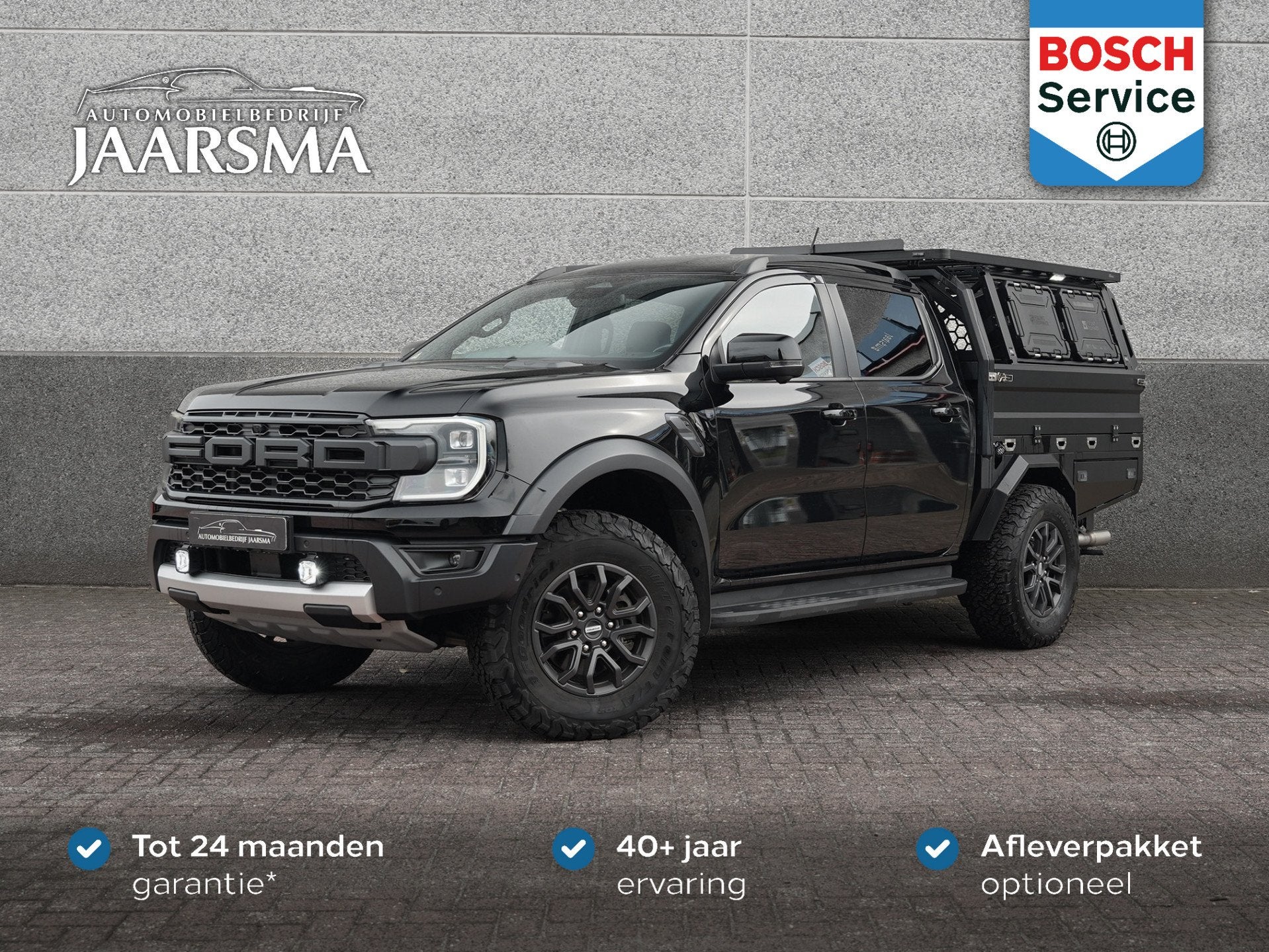Ford Ranger 3.0 Double Cab EcoBoost Raptor |5 zitplaatsen! |, Automaat, Automatische klimaatregeling, Zwart, Leder