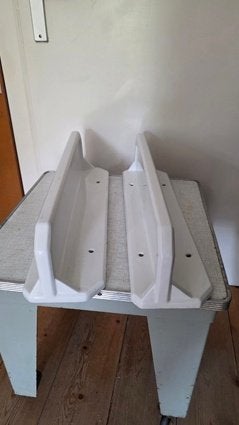 2 antieke porseleinen planchetten, Ophalen of Verzenden, Gebruikt, Wastafel