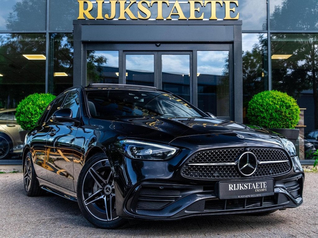 Mercedes C-klasse Estate C220d AMG|PANO|BURMESTER|MEMORY, Auto's, Achterwielaandrijving, 4 cilinders, Adaptive Cruise Control