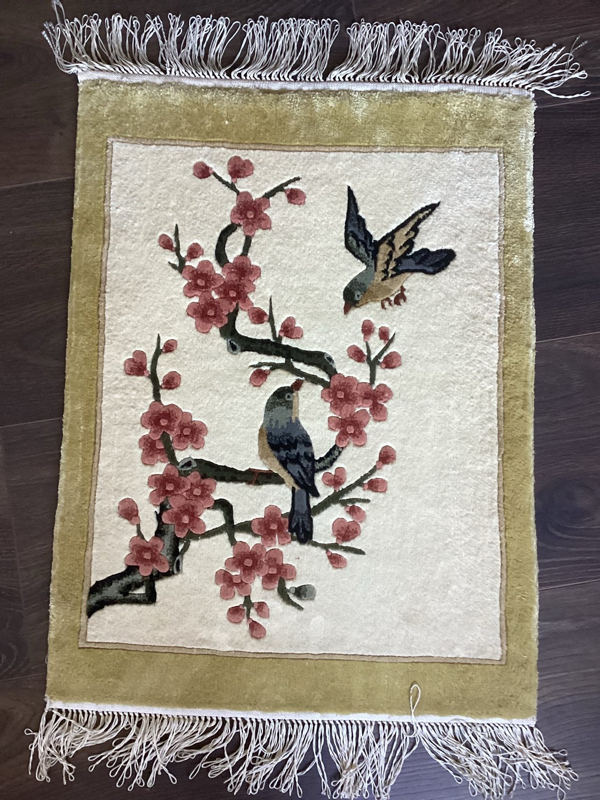 Vintage Wandtapijt China Seide – Handwerk Zijde, Ophalen