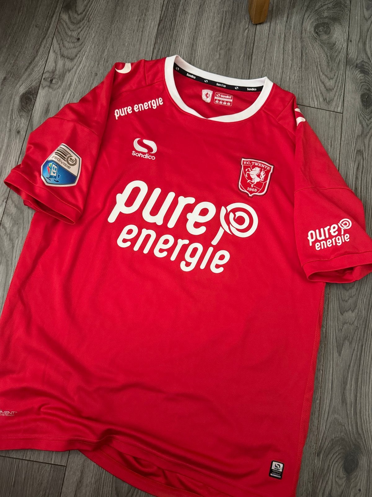 Matchworn, gesigneerd F. Jensen shirt FC Twente, Ophalen, Overige maten, Voetbal, Gedragen