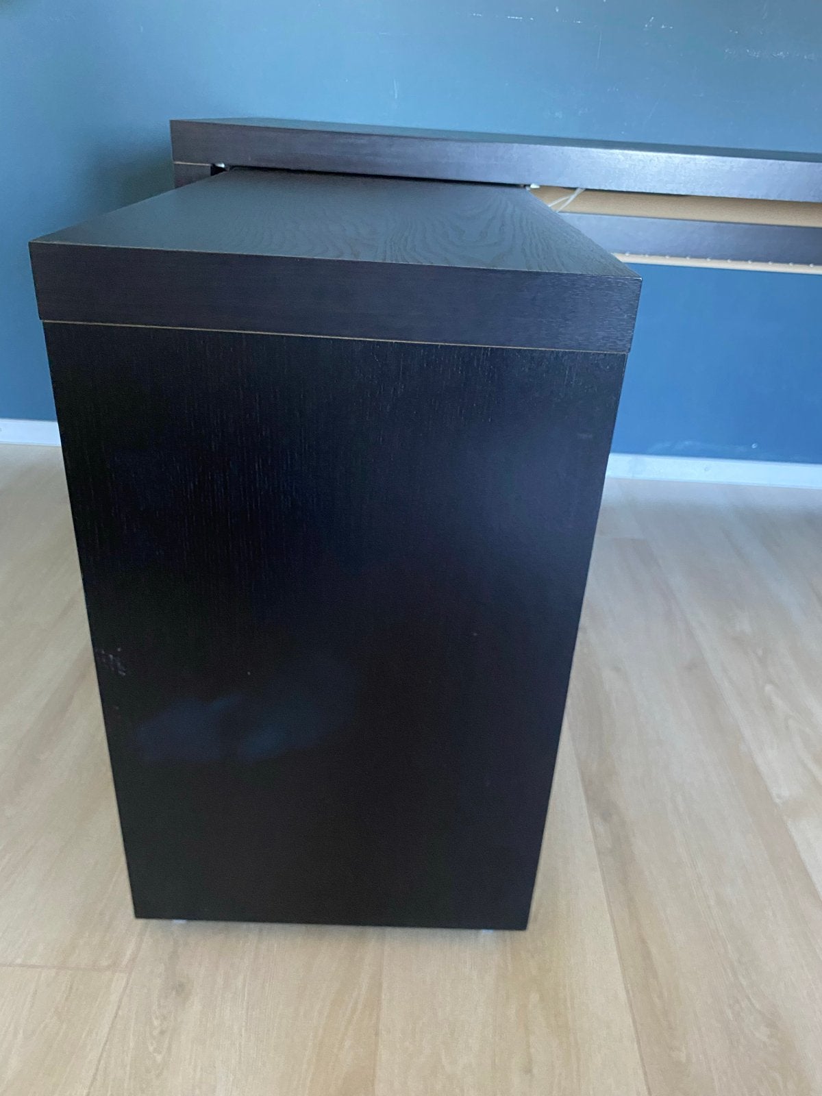 IKEA Malm bureau - Zwartbruin, uitschuifbaar, Ophalen, Gebruikt, Spaanplaat of MDF, IKEA