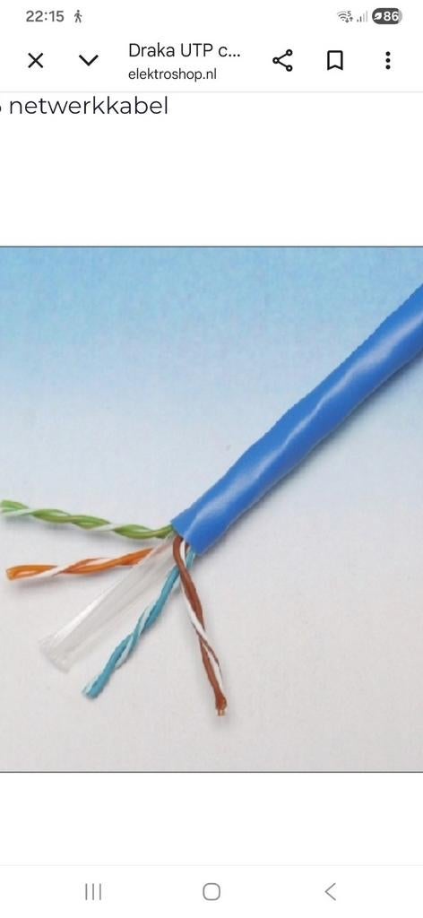 Netwerk kabel cat 6 op uw maat gemaakt  connectoren, Ophalen of Verzenden, Nieuw