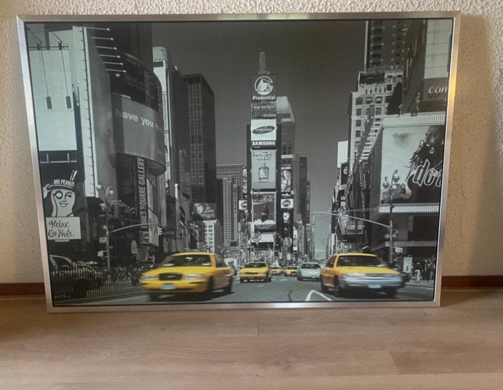 Ikea poster New York Time Square, Ophalen, 125 cm of meer, Zo goed als nieuw, Foto of Poster