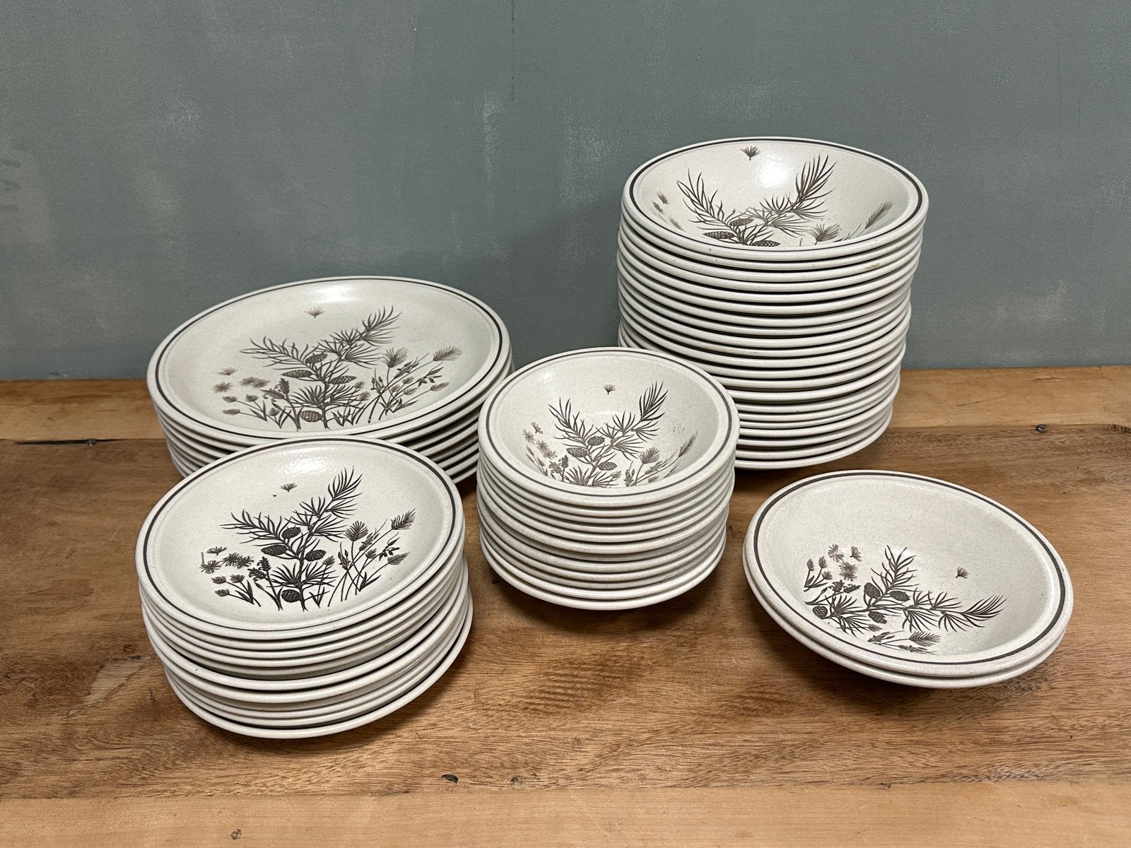 Vintage servies England W.H. Grindley Pinewood set/51, Ophalen, Gebruikt, Overige merken, Keramiek