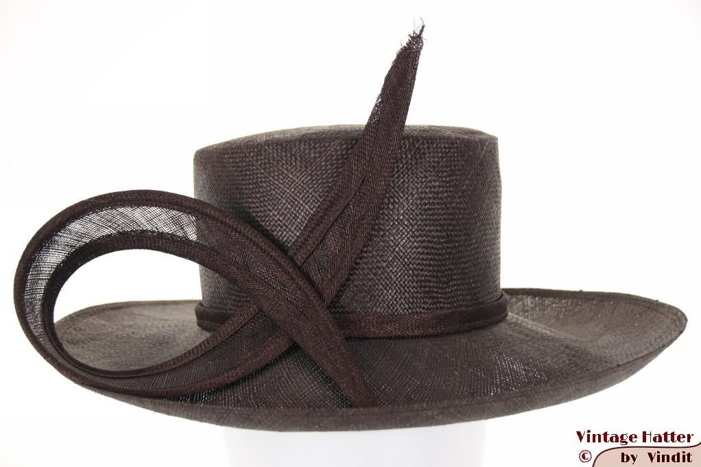 Dameshoed Whiteley bruin sisal sinamay 57 nieuw prinsjesdag, Whiteley, 56 of 57 cm (M, 7 of 7⅛ inch), Hoed, Nieuw