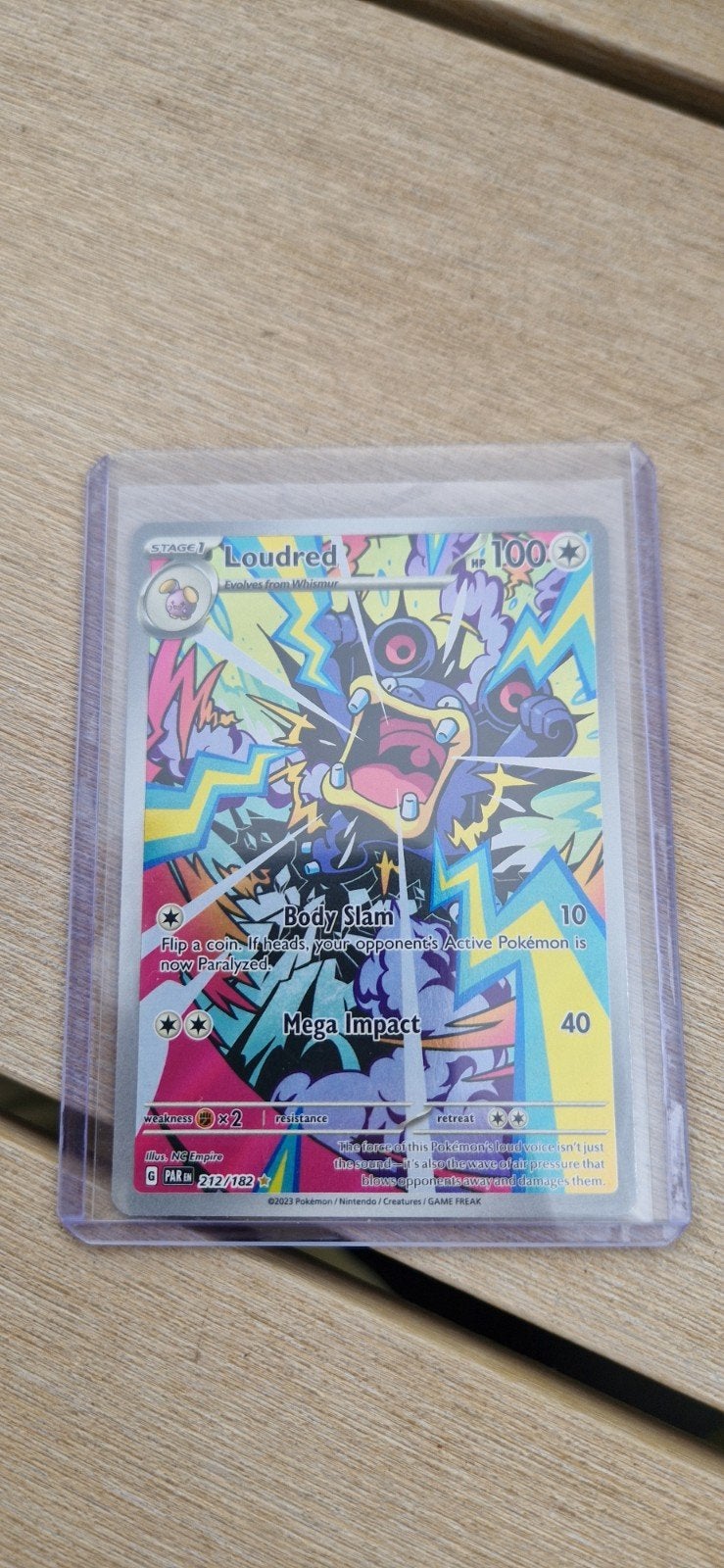 Loudred Pokémon Kaart - PAR 212/182, Ophalen of Verzenden, Zo goed als nieuw, Losse kaart