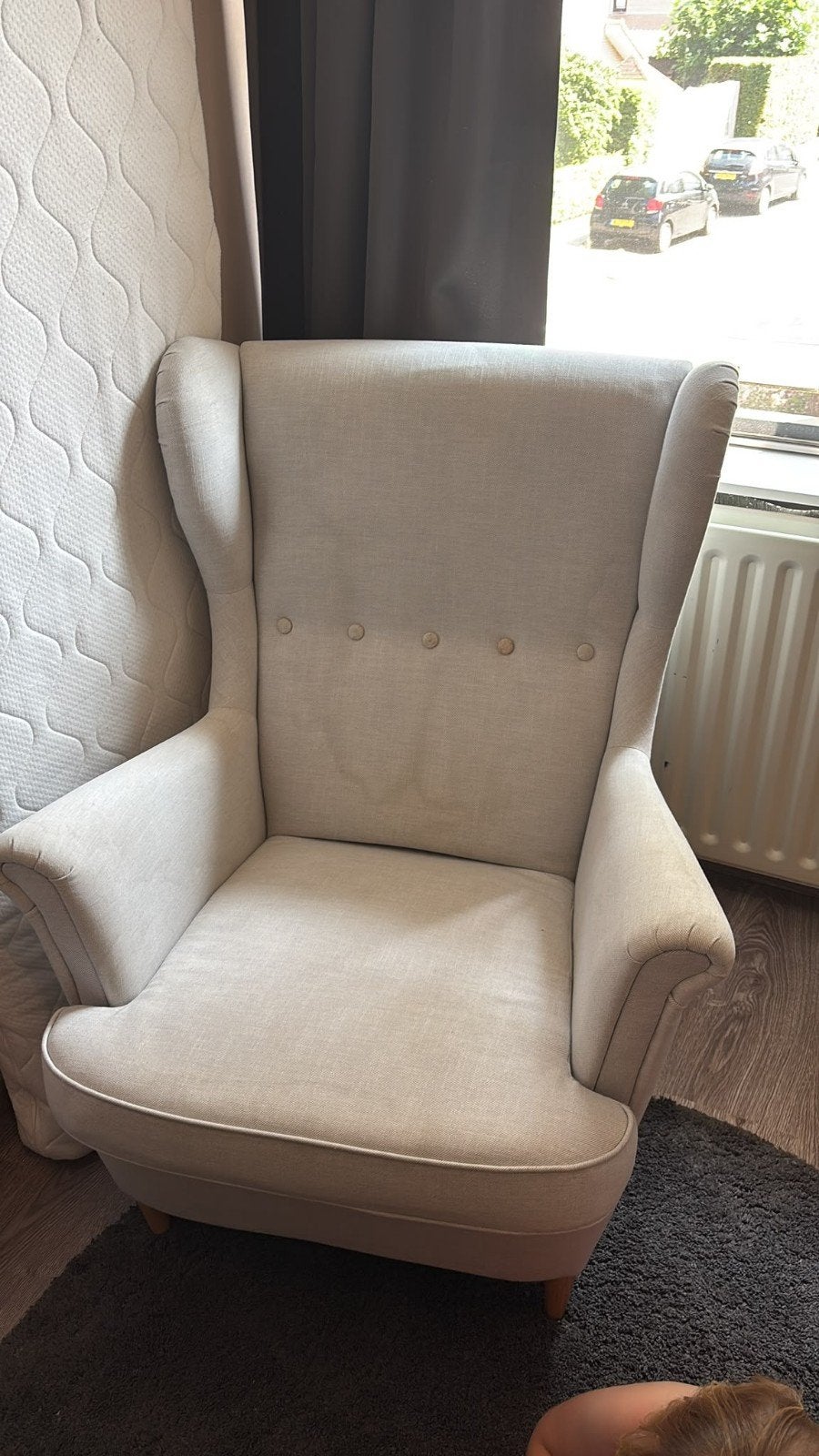 Heerlijke Ikea Strandmon stoel!, Huis en Inrichting, Ophalen, Gebruikt, 75 tot 100 cm