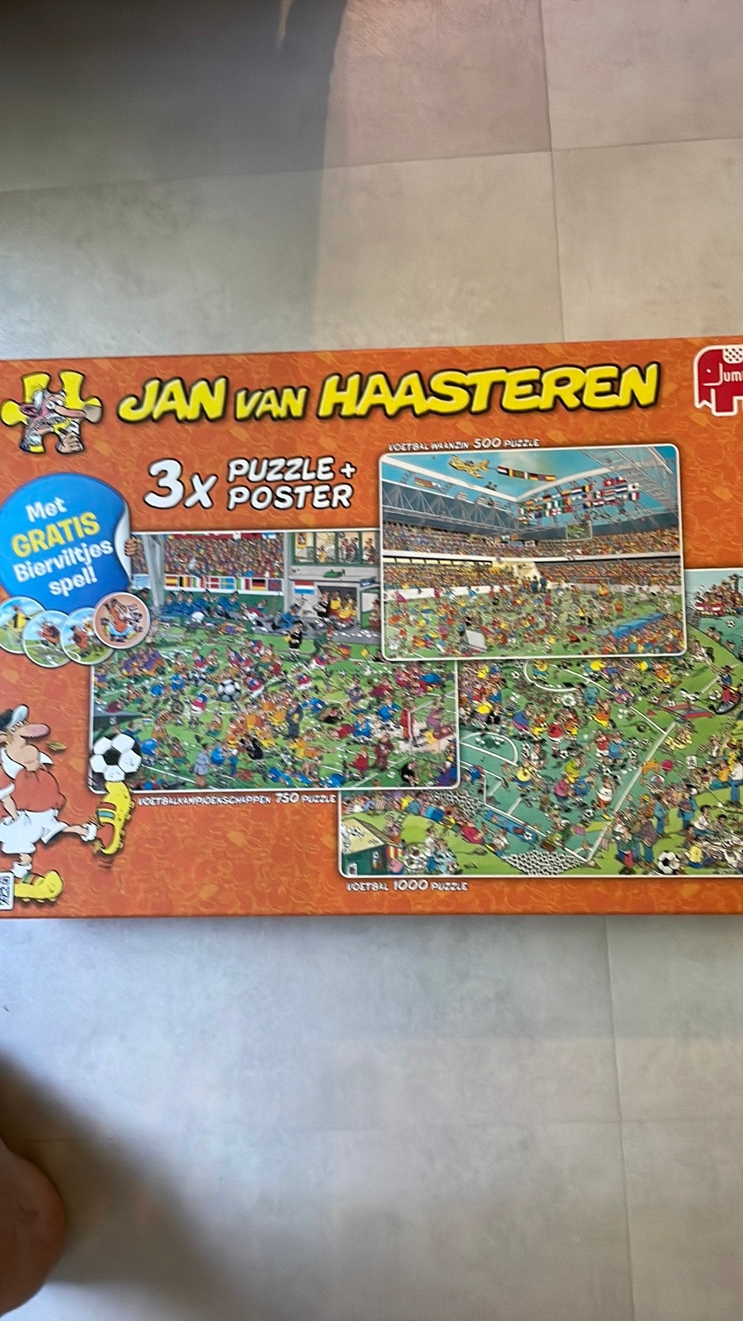 Jan van Haasteren 3 puzzels in 1, Ophalen, 500 t/m 1500 stukjes, Zo goed als nieuw