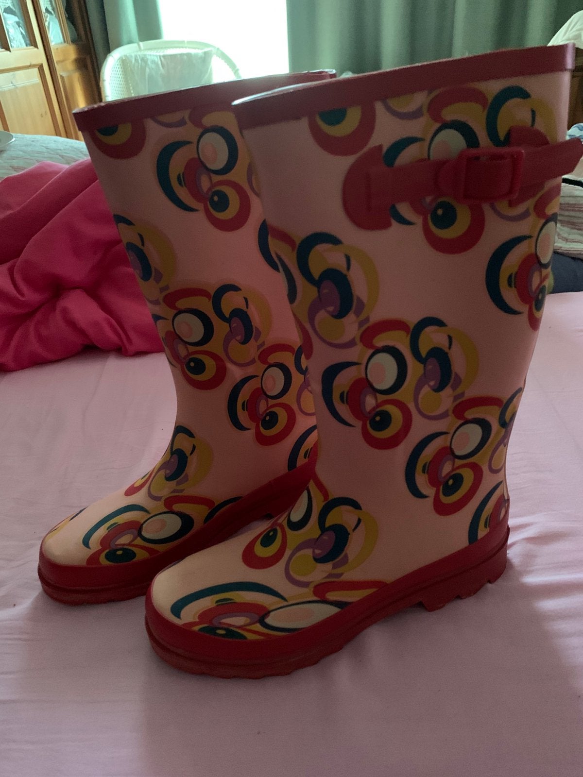 Vrolijke, stevige regenlaarzen mt 38/5, Kleding | Dames, Schoenen, Ophalen, Rood, Regenlaarzen, Zo goed als nieuw