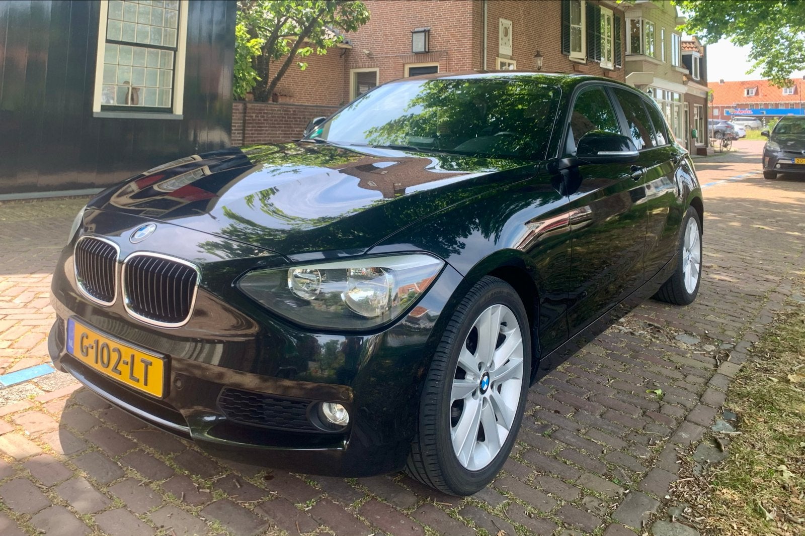 BMW 1-Serie 118I 125KW 5DR 2012 Zwart | Airco | Nieuwe APK, 1-Serie, Achterwielaandrijving, 4 cilinders, Zwart