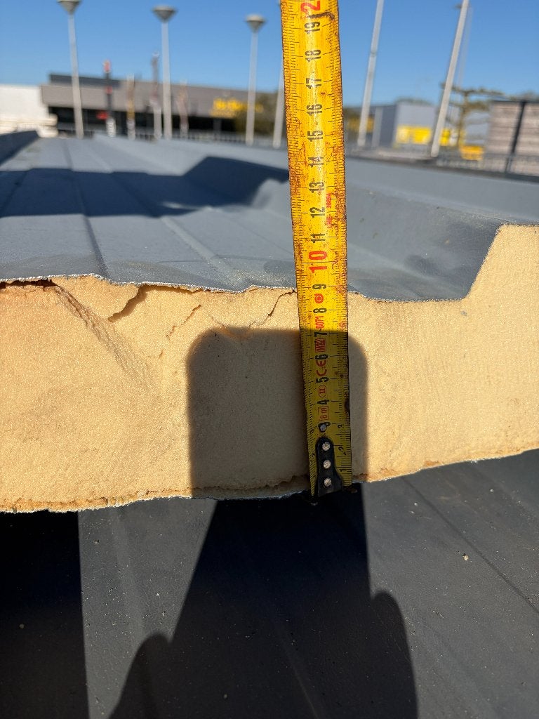 Sandwich paneel, dakplaat, isolatie plaat ( 306 ), Ophalen, Gebruikt, Hardschuim (Pir), Minder dan 5 m²