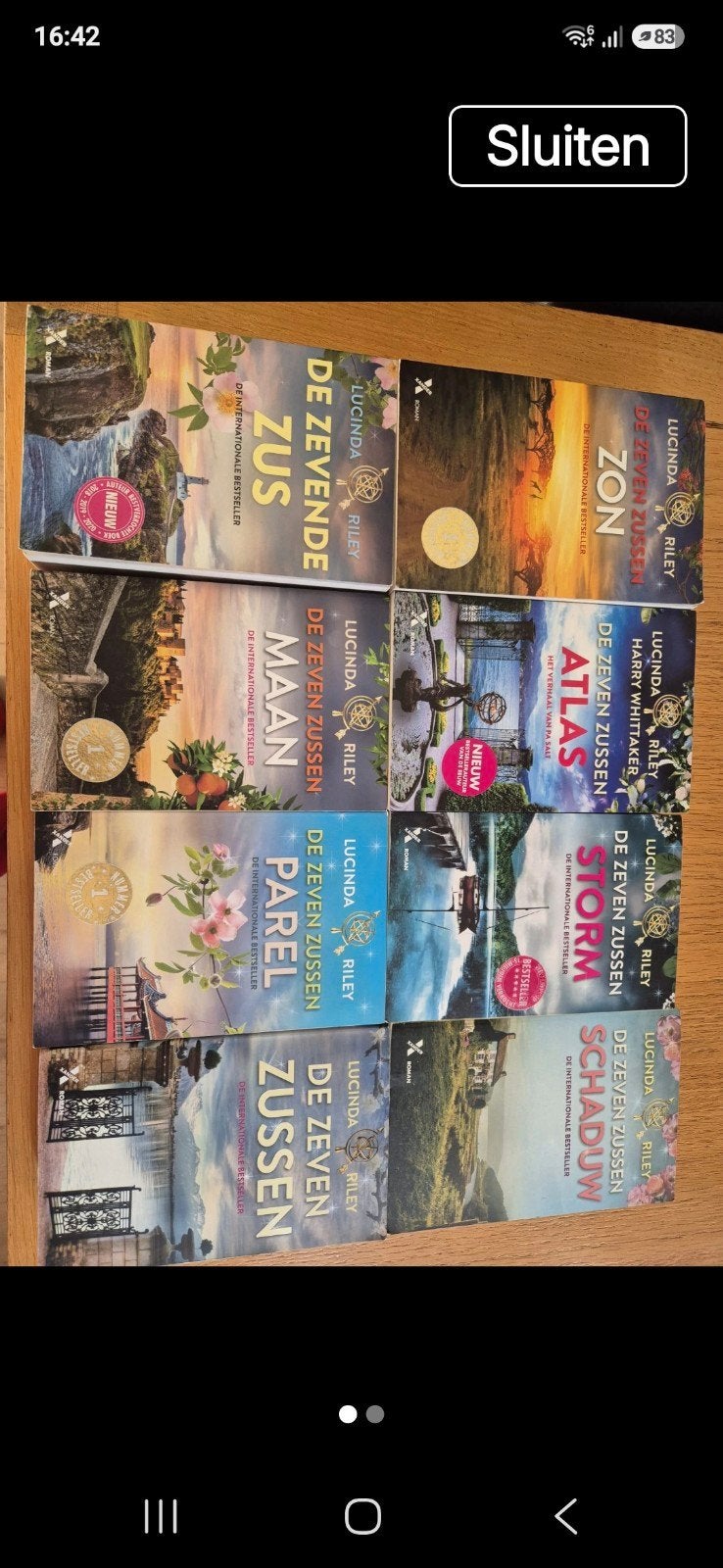 De Zeven Zussen serie - Lucinda Riley (8 boeken), Ophalen of Verzenden, Zo goed als nieuw, Lucinda Riley