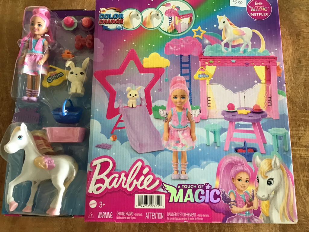 Barbie A Touch of Magic Chelsea Speelset met Eenhoorn, Ophalen of Verzenden, Nieuw, Barbie